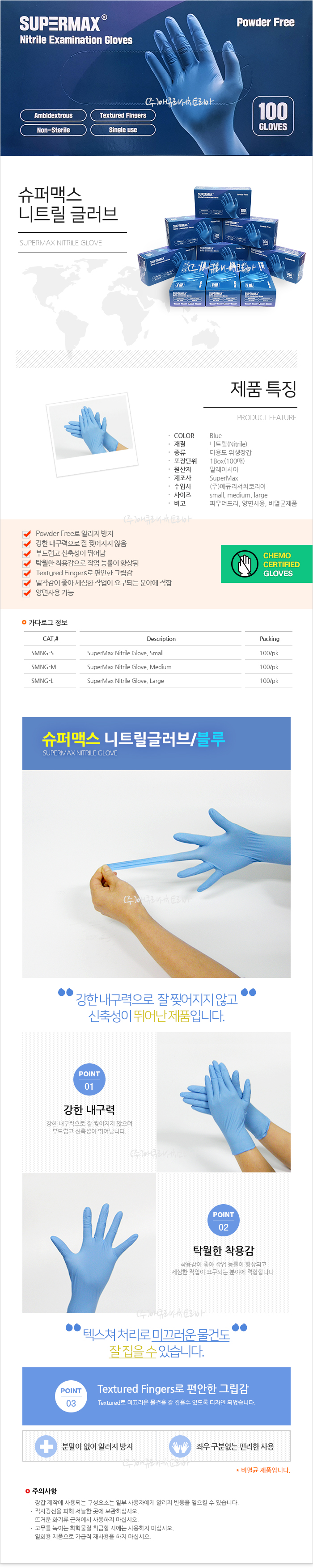 SuperMax Nitrile Gloves